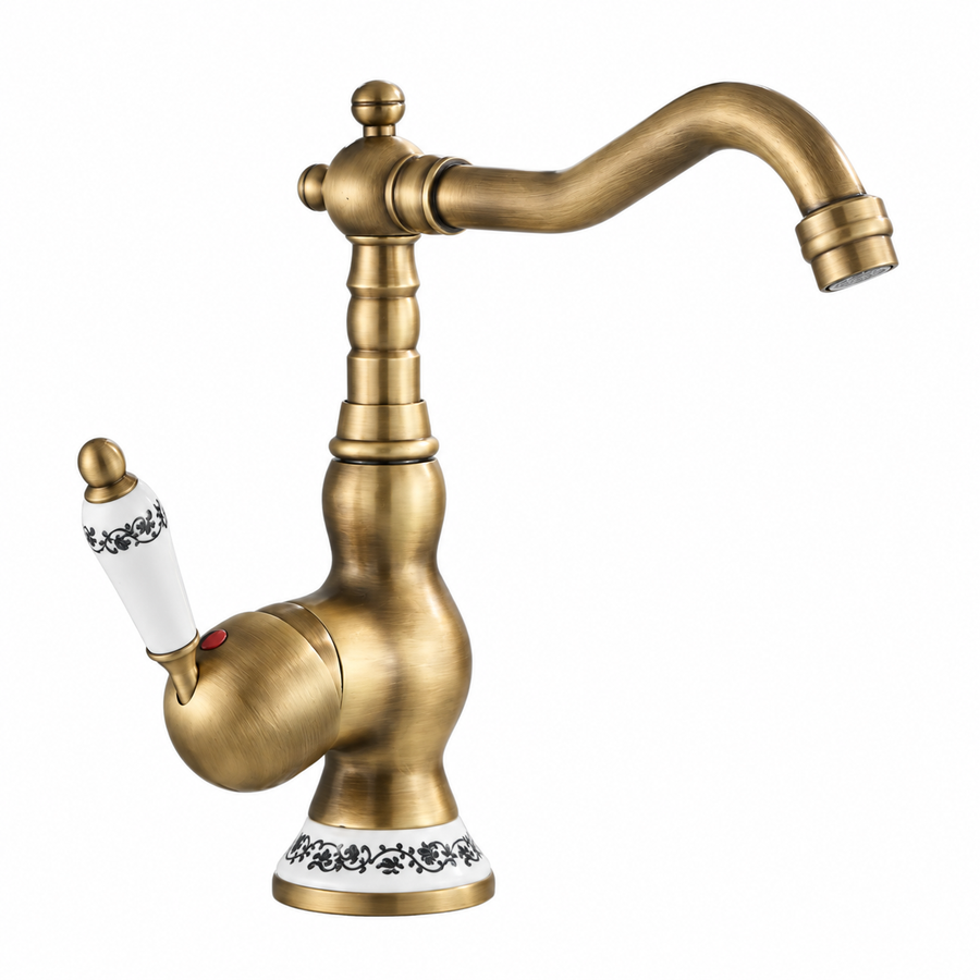 Mitigeur de lavabo en laiton vieilli | ORVAN